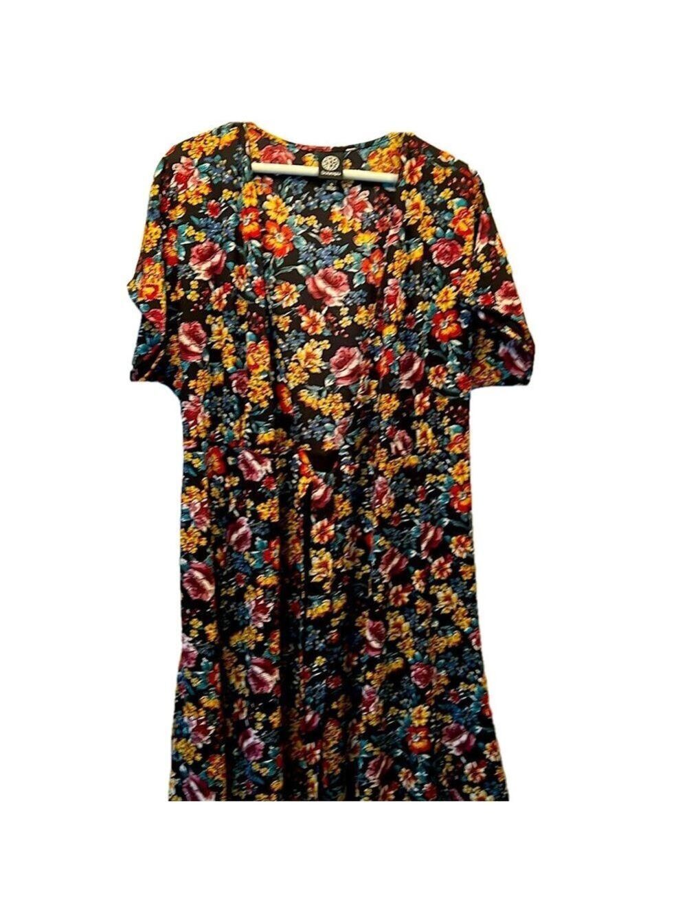 Bobeau Maxi Wrap Dress, SZ S, PTP 18”, L 54” Curves up in front, Elegant Look - Picture 2 of 11